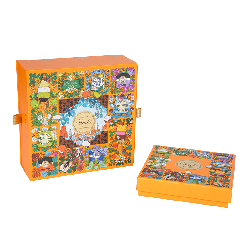 Matibay na double-door na tsokolate packaging box