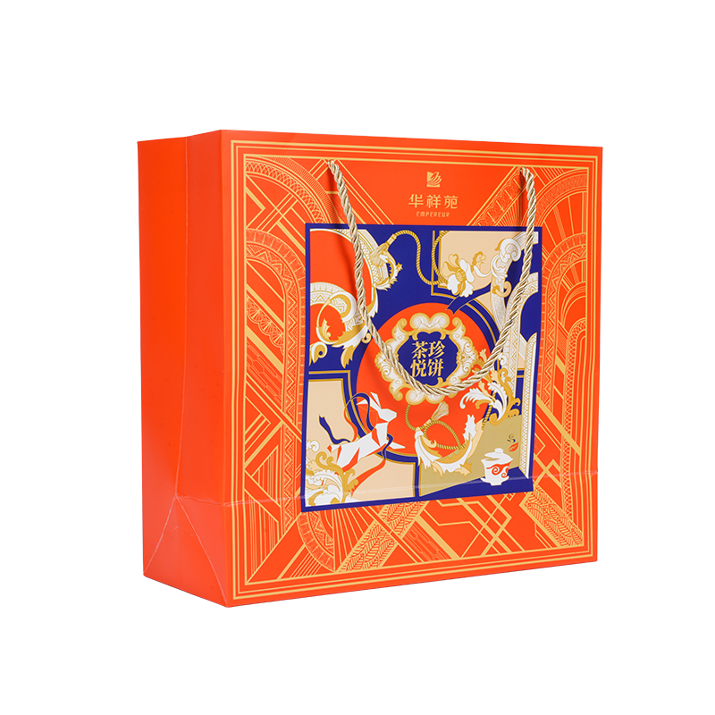 Water-resistant handle kraft/puting cardboard cake carry bag