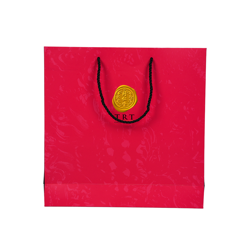 Vertical-style white cardstock carry bag para sa mga health supplement