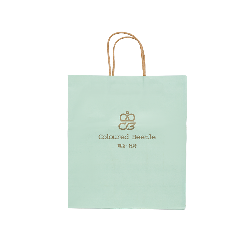 Packaging ng damit pahalang na hawak-kamay na makapal na puting karton na bag