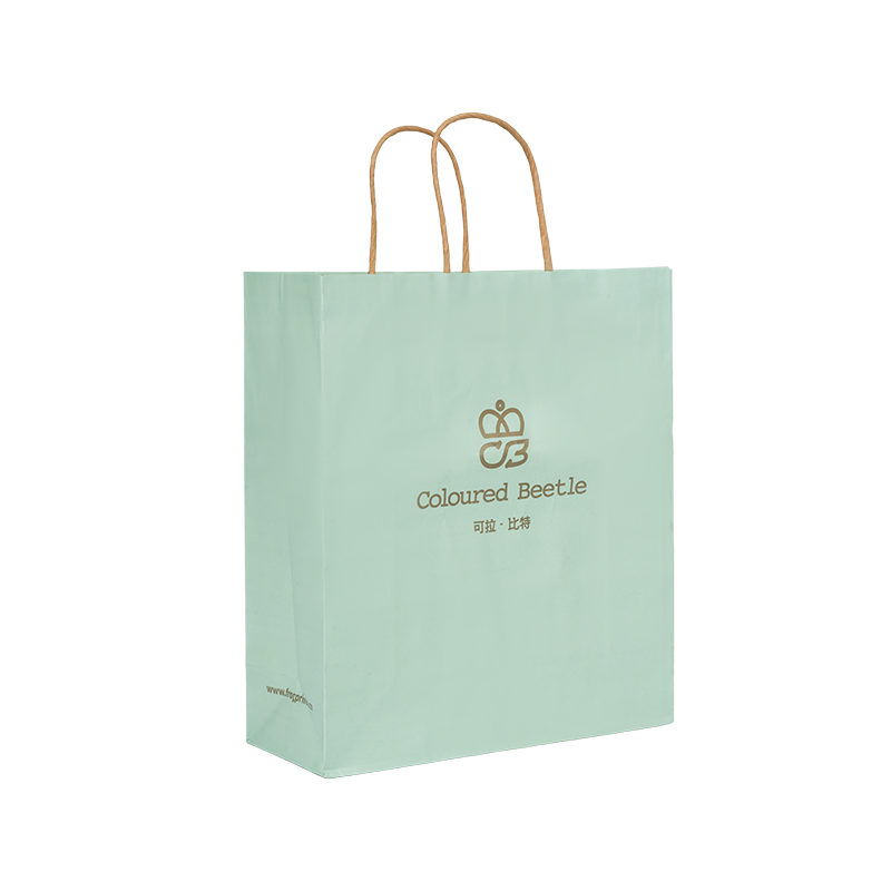 Packaging ng damit pahalang na hawak-kamay na makapal na puting karton na bag