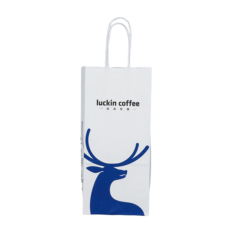 Medium-soft hand-carry kraft paper takeaway bag