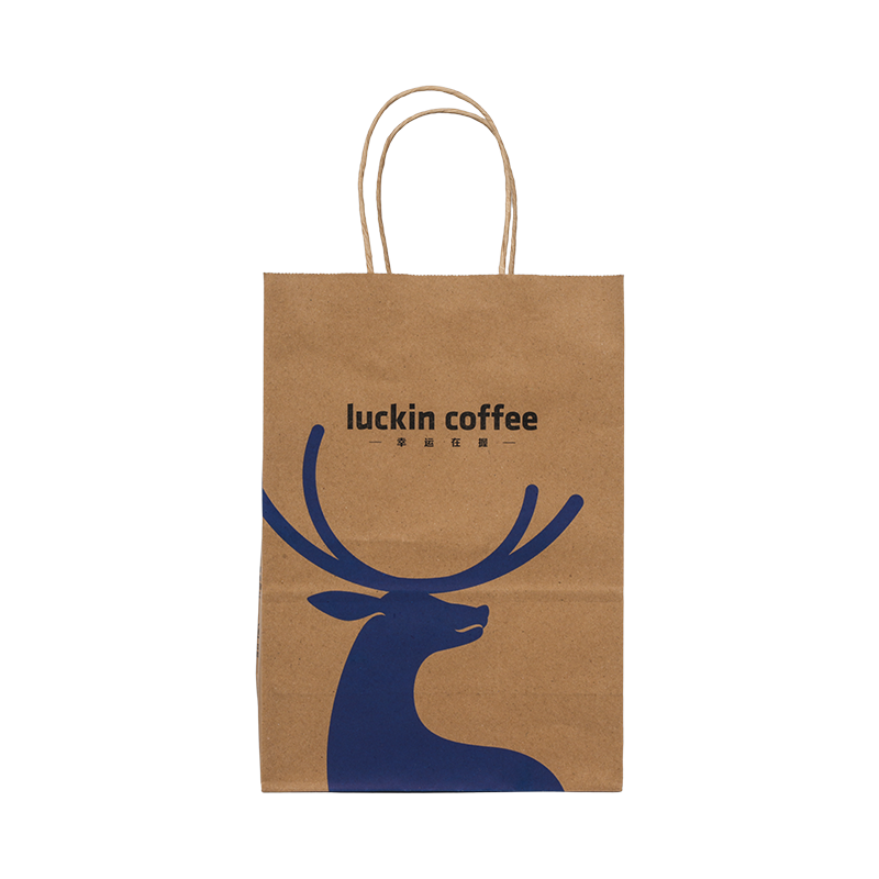 May kulay na naka-print na kraft paper na hand-carry tea beverage bag