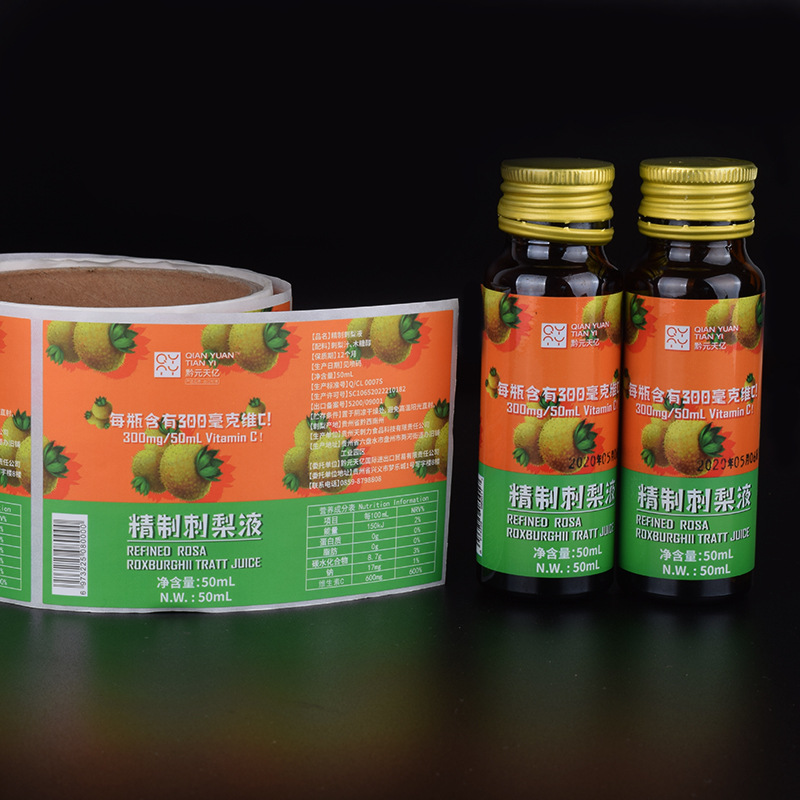 Mga self-adhesive na label para sa mga pandagdag sa kalusugan